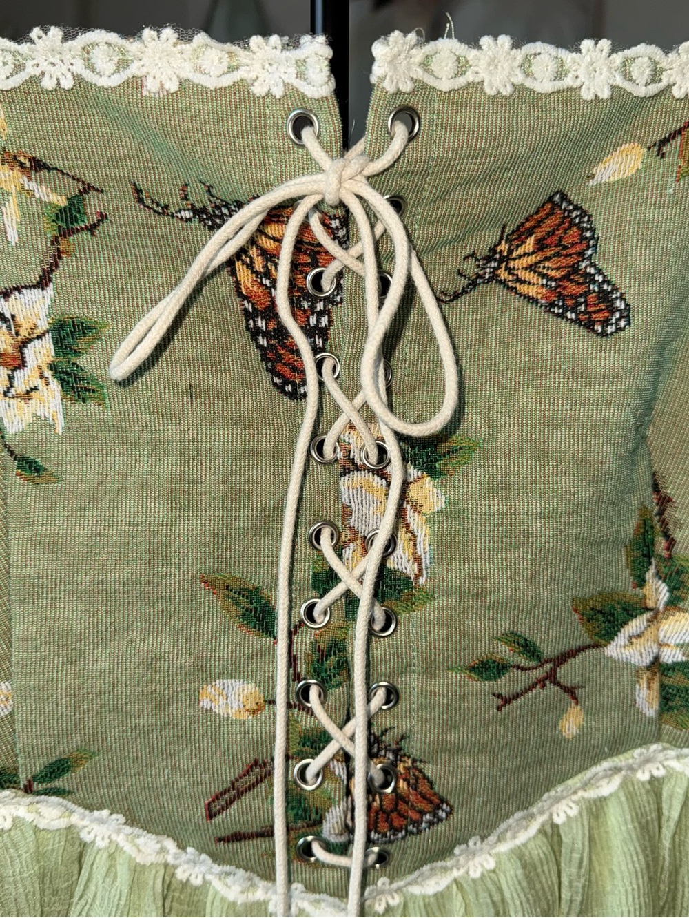 Cider Butterfly Floral Corset Mini Dress S - Picture 6 of 16